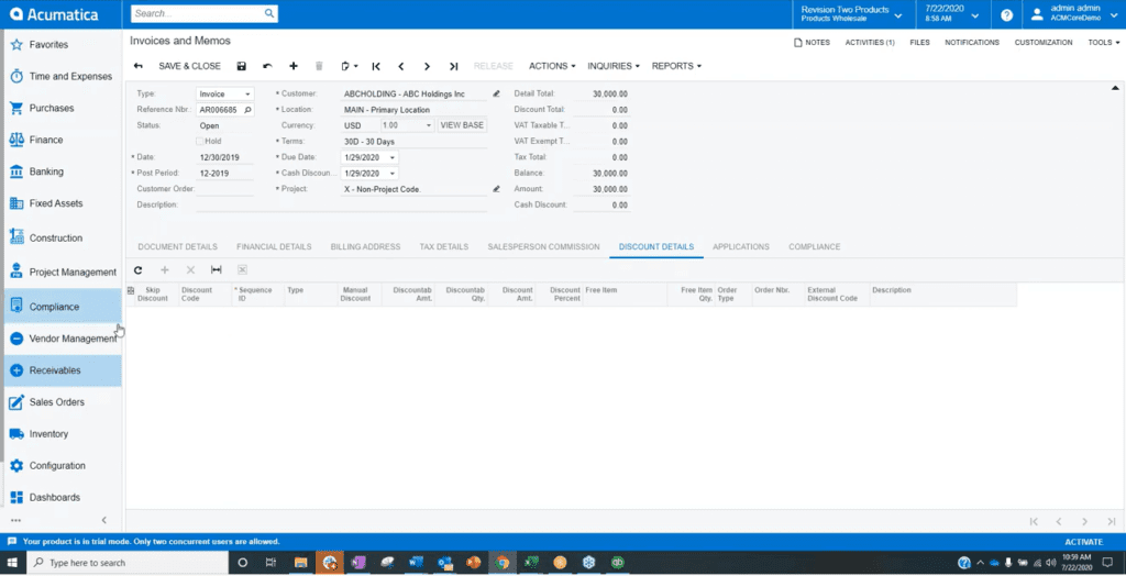 Creating an Invoice in Acumatica vs QuickBooks Webinar