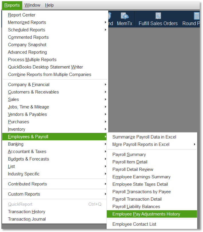 Employee Pay Change Report