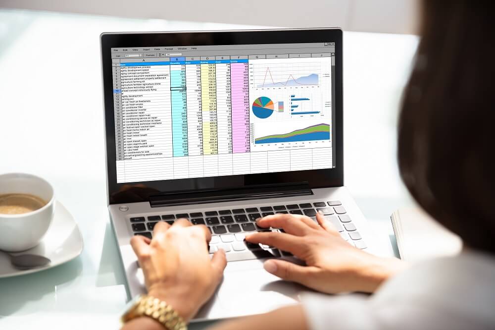 Working on spreadsheet