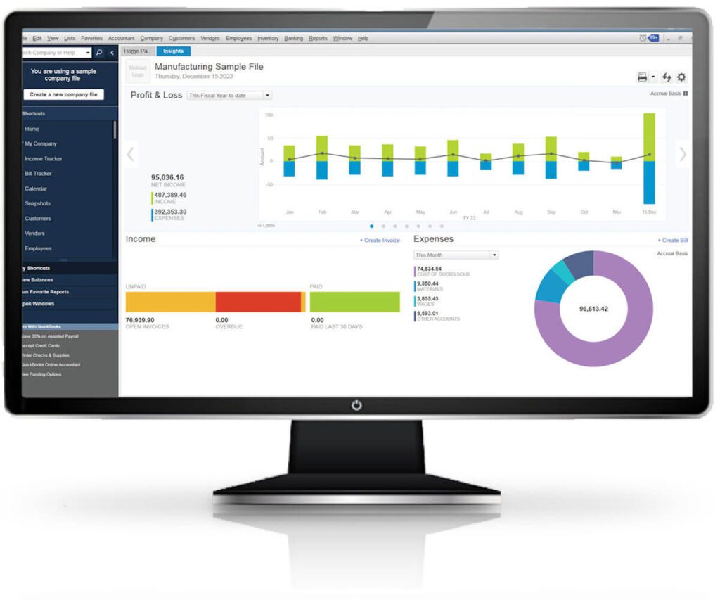 QuickBooks On Computer
