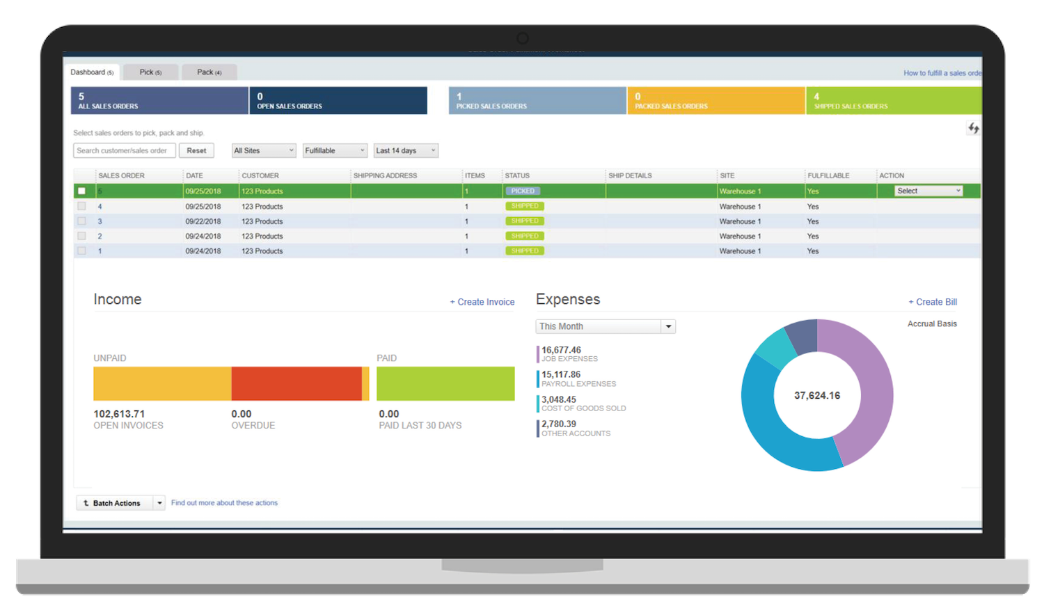 QuickBooks-Online-Dashboard