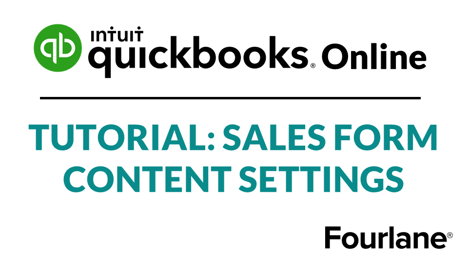 QB Online SALES FORM CONTENT SETTINGS