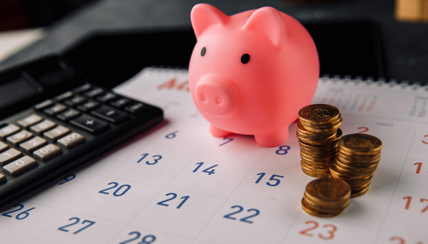 oncept of Debt. By throwing a clean white calendar