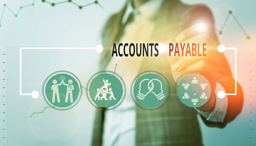 Conceptual hand writing showing Accounts Payable.