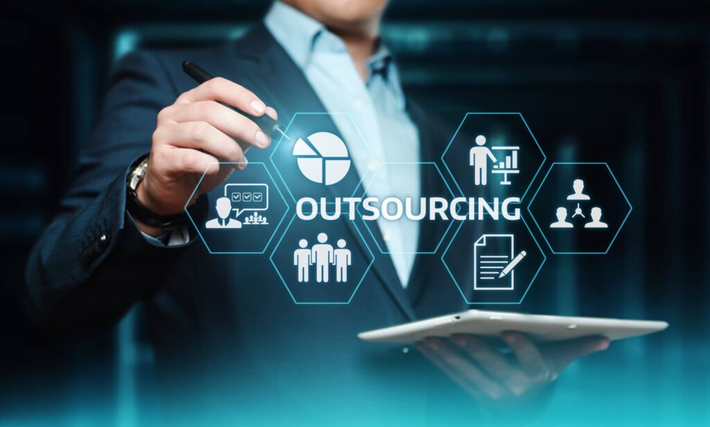 Outsourcing Human Resources Business Internet Technology Concept