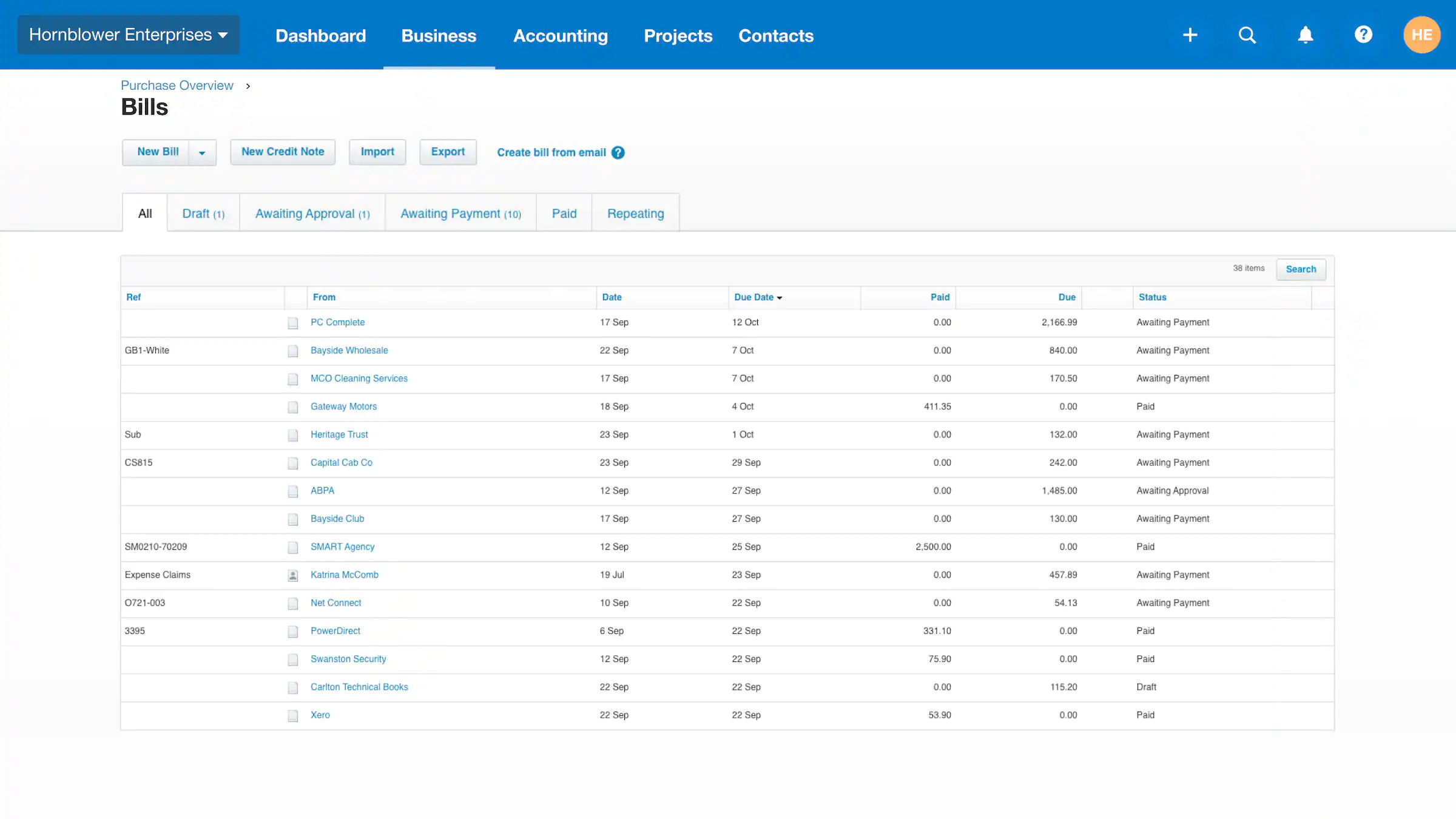 Xero Pay Bills